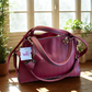 Maroon Bow Accent Handbag