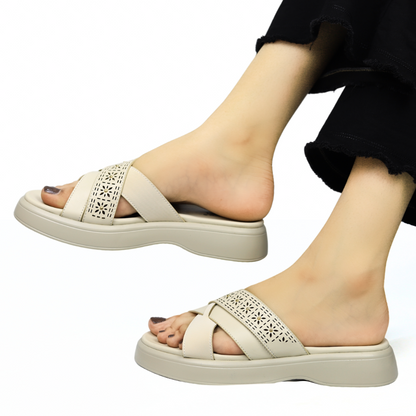 Fawn Women Criss Cross Slippers