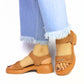 Block Heel Sandals - Tan