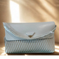 Soft White Pleated Handbag